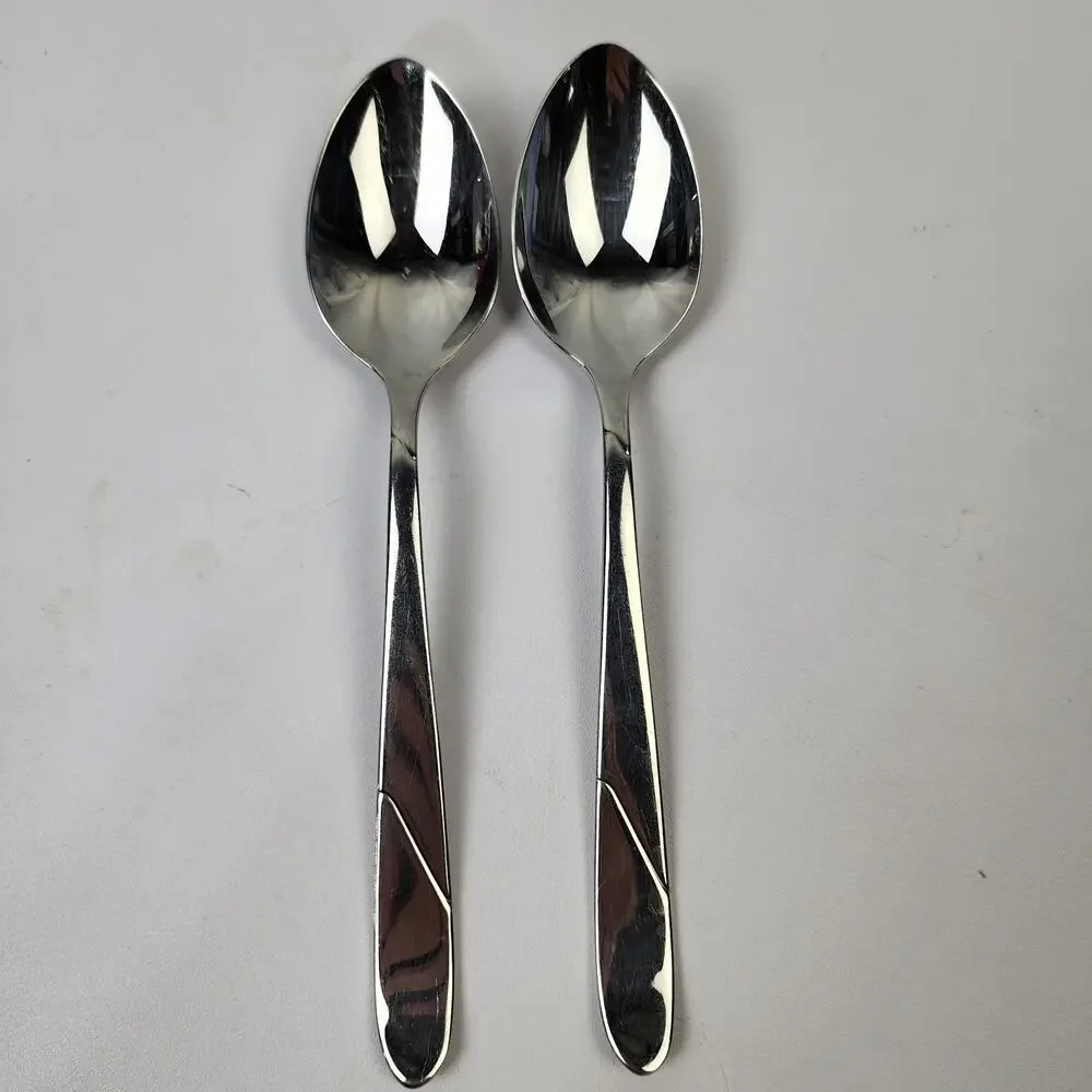 2 JA Henckels Milena Stainless 18/10 Flatware Tsp / Tablespoons Glossy 7.25